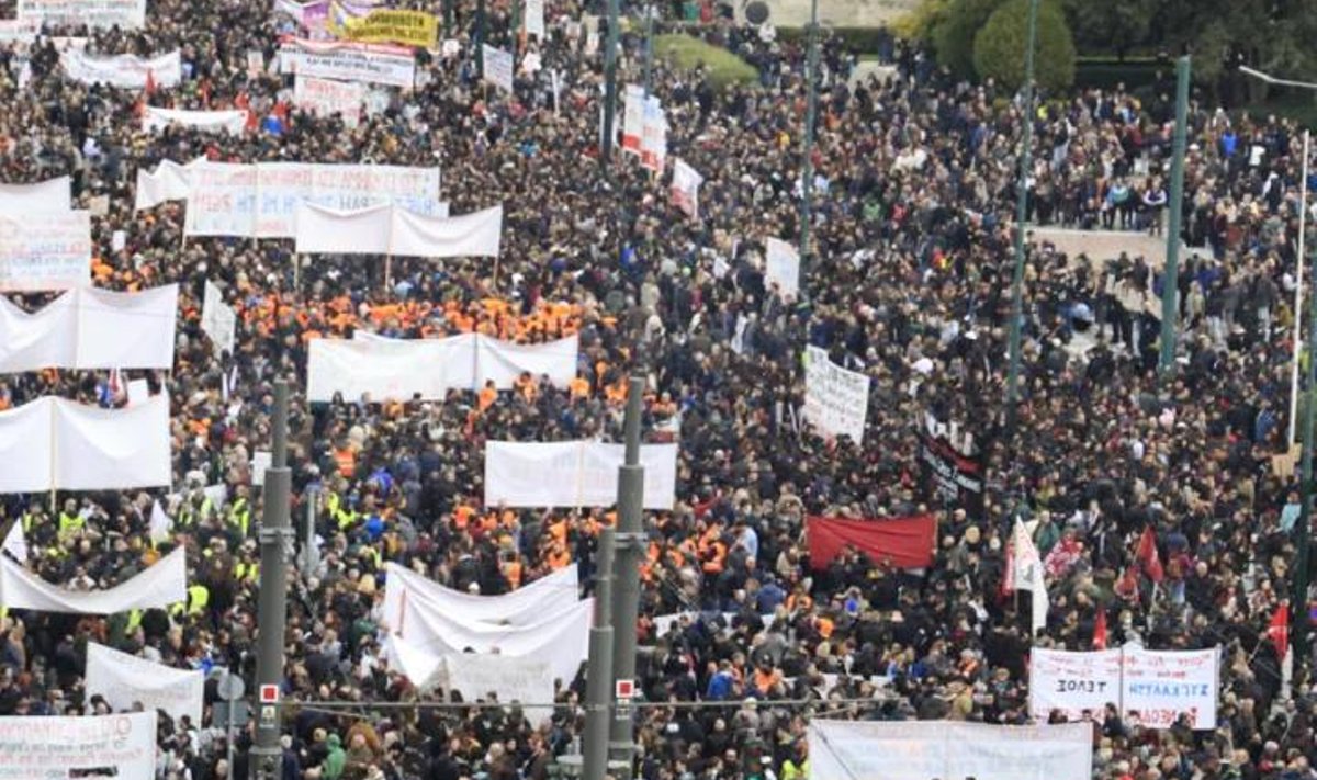 Protestai Graikijoje
